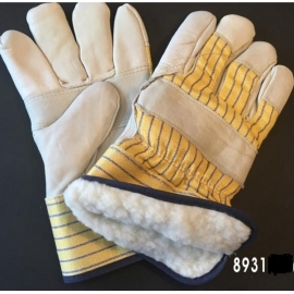 Fully Boa lined palm leather gloves (8931)