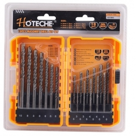 18 piece masonry drill bit set (521003)