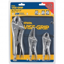 3 piece Irwin Vise Grip locking plier set (VGP73)