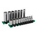 17pc metric 1/4'' socket set (W36302)