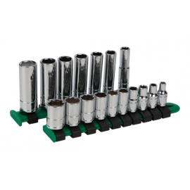 17 piece 1/4'' drive SAE socket set (W36301)