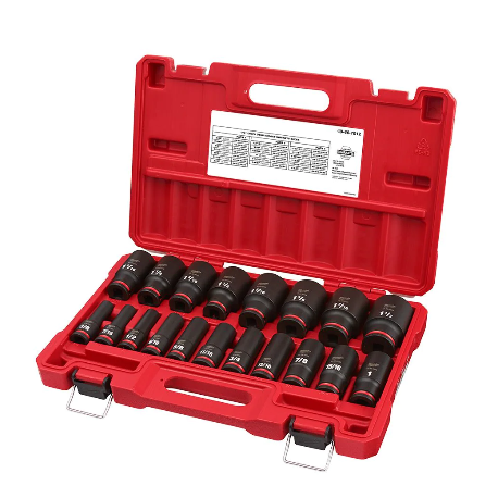 Milwaukee 19pc shockwave deep impact socket set MLW-66-7012