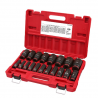 Milwaukee 19pc shockwave deep impact socket set MLW-66-7012