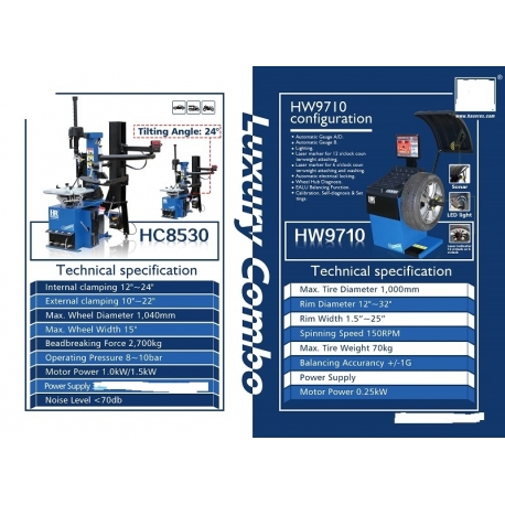 Combo derimmeuse a pneu et balanceur deluxe (BT9710-8330)