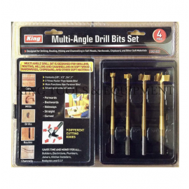 4-PC MULTI-ANGLE DRILL BIT SET W/ CASE - 1252-0