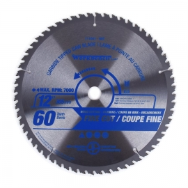 Carbide tipped saw blade ATB fine cut 12'' 60T (111041)