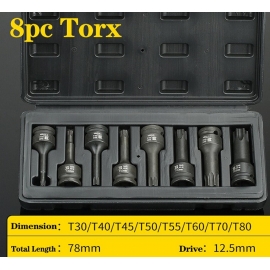 Impact resistant Torx socket set (BS365810C)