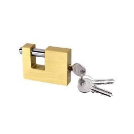 Rectangular brass padlock (180402)