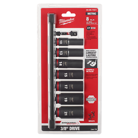 8pc shockwave metric 3/8'' drive socket set (MLW49667021)