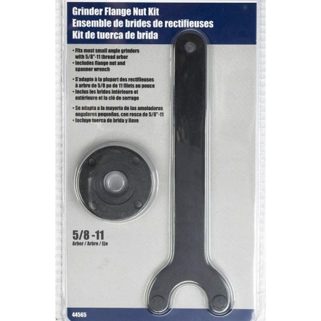 Angle grinder wrench and nut set (44565)