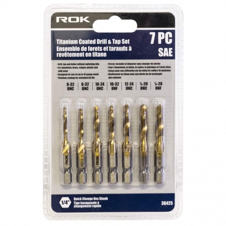 7 piece Drill bit and tap set (36425)