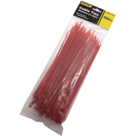 100pc cable ties 8'' RED (C000317RD)