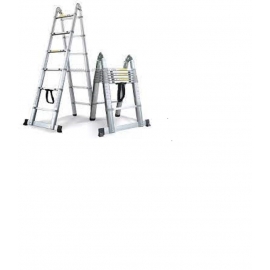 Folding aluminum telescopic ladder (DLT710F)