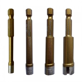  120753- Drill Bit Diamond Core (1/4in 5/16 in3/8in 1/2in) 4pc Set 