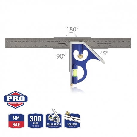 Combination square 12'' WorkPro (264002)