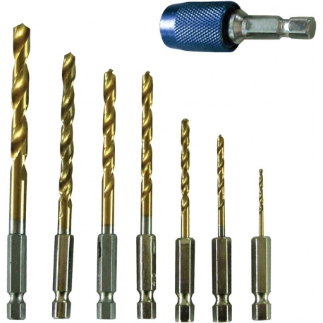 Drill bit set hex 8 pc (36325)