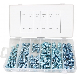 110pc SAE Hydraulic Grease Fitting Assortment (fd6029)