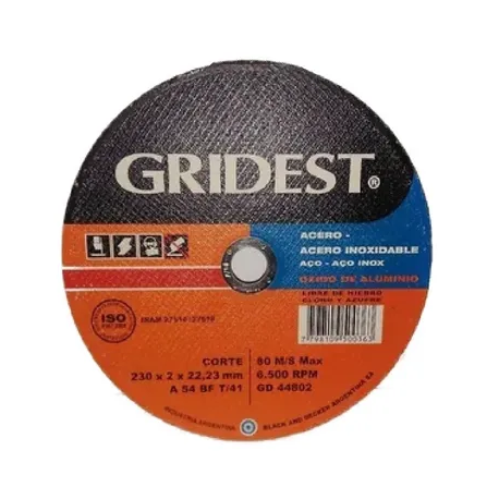 Gridest Disque à Couper 7'' X 1.6mm 500318 paquet de 10