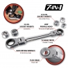 7 in 1 ratcheting wrench SAE W30648