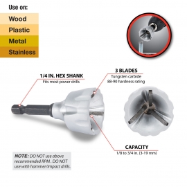 External Deburring bit 3/4'' max W9005