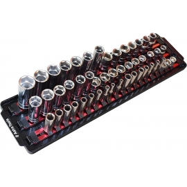 50 pc Red Aluminum socket organizer 9023R