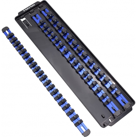 50 piece Blue aluminum Rail socket organizer 9023B