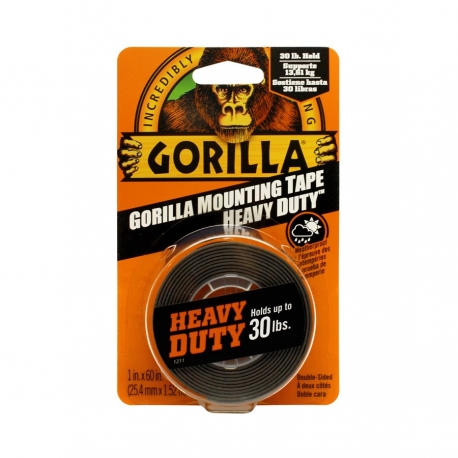 Gorilla 1'' x 60'' black mounting tape 85061550