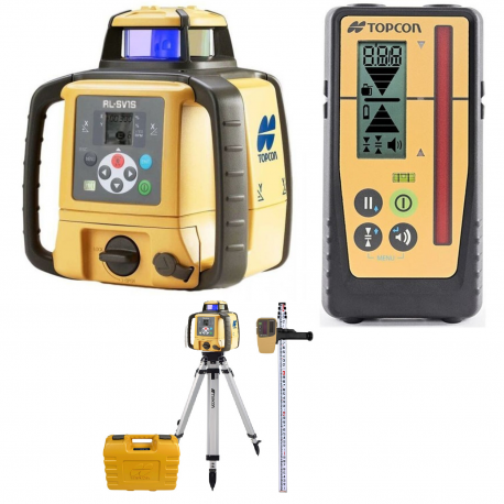 Topcon RL-SV1S RB Niveau laser à pente unique (rechargeable) avec récepteur LS-100D