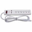 SURGE PROTECTOR POWER BAR WITH 2 USB CHARGING PORTS 6FT 6 139998