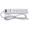 SURGE PROTECTOR POWER BAR WITH 2 USB CHARGING PORTS 6FT 6 139998