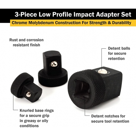 3 piece adapter set low profile TIT30936