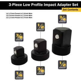 3 piece adapter set low profile TIT30936