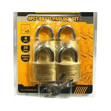 4 pc brass padlock set 180224