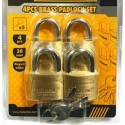 4 pc brass padlock set 180224