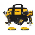 DEWALT 20V MAX ATOMIC Lithium-Ion Compact 1/2-inch Hammer Drill and Impact Driver Combo Kit (2-Tool)