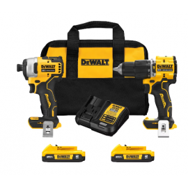 DEWALT 20V MAX ATOMIC Lithium-Ion Compact 1/2-inch Hammer Drill and Impact Driver Combo Kit (2-Tool)