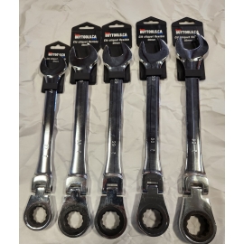 Ratcheting combination wrench set flex type BTRWF-5