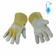 Split leather glove yellow  fc20-10