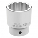 40mm socket, 12 point, 3/4'' drive W34840