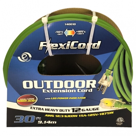 30 foot 12 Gauge SJTW Extension Cord  (140010)