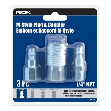 3 pc air coupler set M style 14920