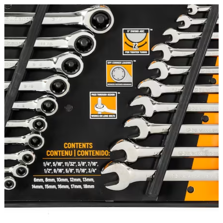 20pc Gearwrench ratcheting wrench set 35720-06