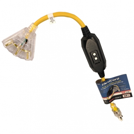 Extension cord in line GFCI triple tap 140022