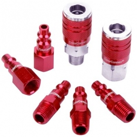 Red Coupler & Plug Kit 1/4in, 7pc  776216