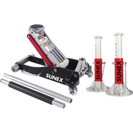 SUNEX 3 ton aluminum Jack and stands' kit  6603ASJPK