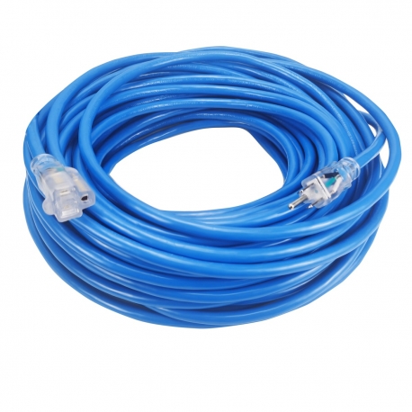 Single oulet clear plug 100' 12G extension cord EXT12100-1