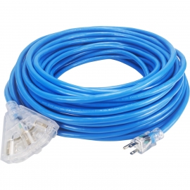 100' triple outlet clear plug extension cord EXT12100-3