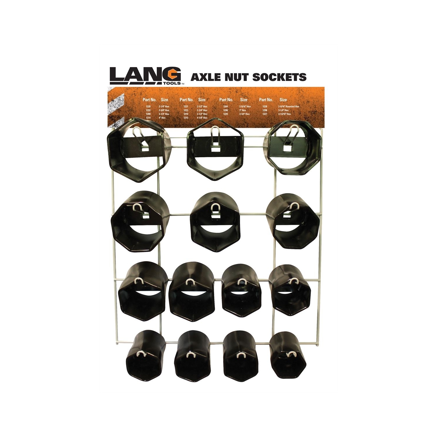 14Piece Axle Nut Display kas1290 CENTRE OUTILS PLUS
