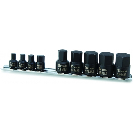 9pc stubby metric hexagonal socket set 16141