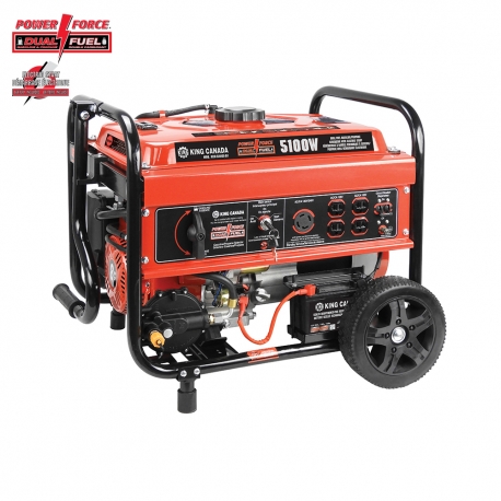 5000W Propane/gasoline generator (KCG5101GEDF)